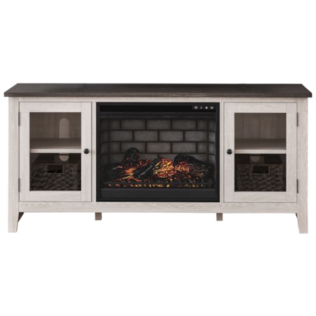 60" TV Stand With Electric Fireplace
