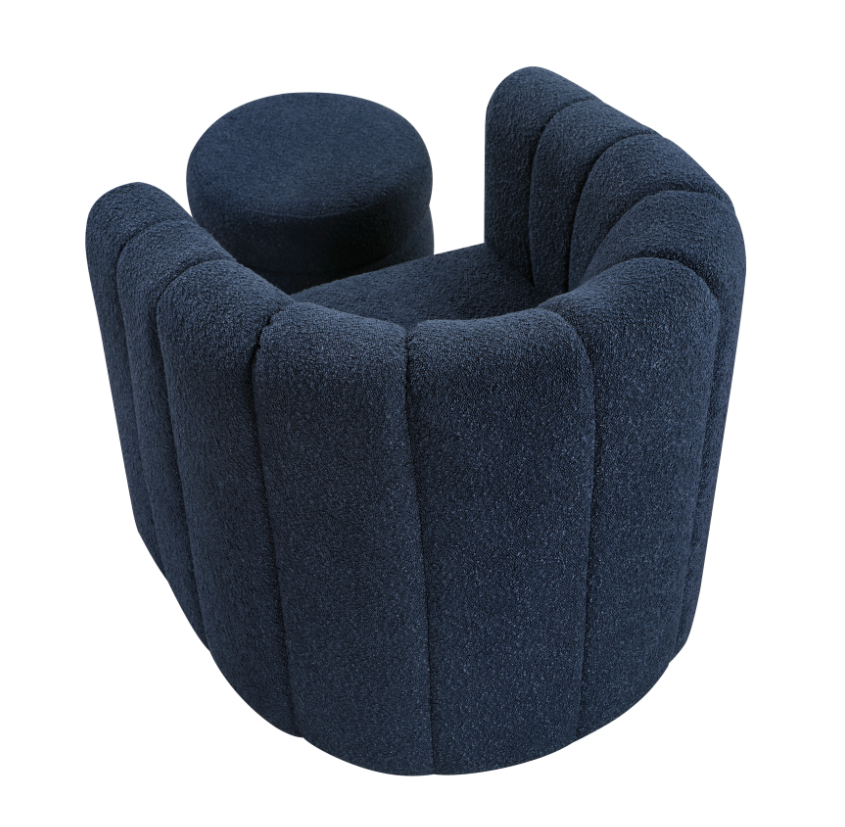 Homelegance Hasley Swivel Chair with Ottoman