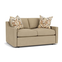 Contemporary Loveseat with Slope Arms