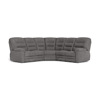 Keiran Casual 4-Seat Sectional Sofa with Pillow Arms