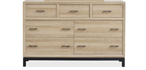 Modern Industrial 7-Drawer Dresser with English Dovetail Design