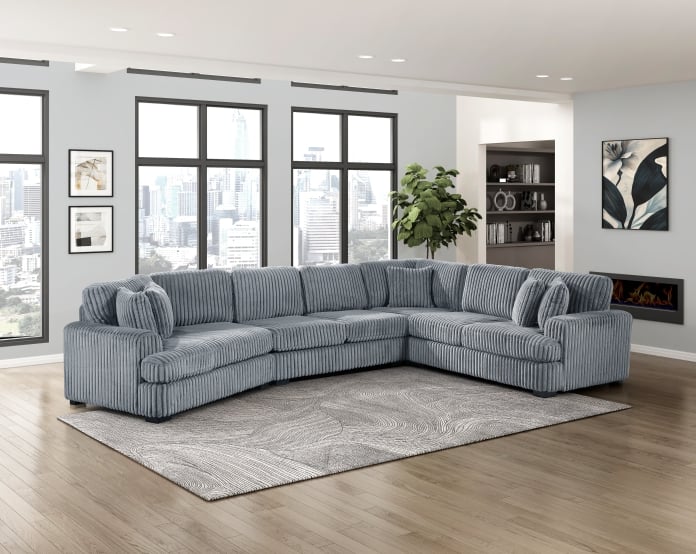 Homelegance Warwick 4-pc. Sectional Sofa w/Left Cuddler