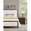 Virginia House Crafted Cherry - Dark Upholstered California King Panel Bed