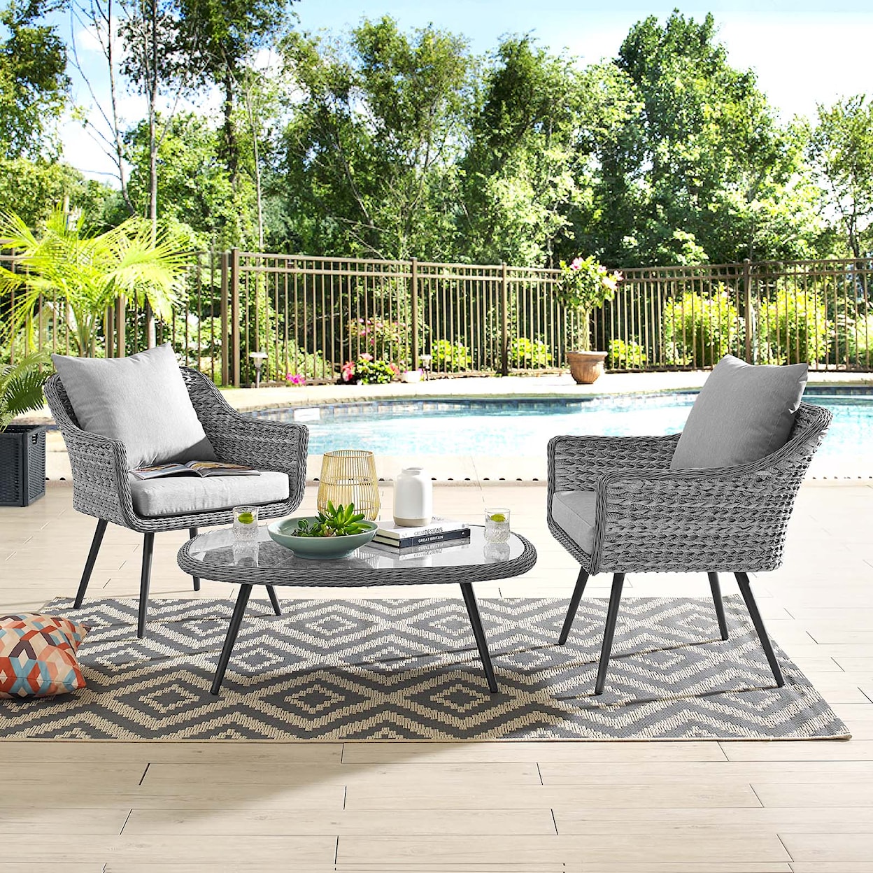 Modway Endeavor Outdoor 3 Piece Set