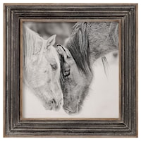 Custom Black And White Horses Print