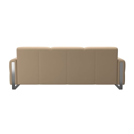 3-Seater Sofa with Steel Arms