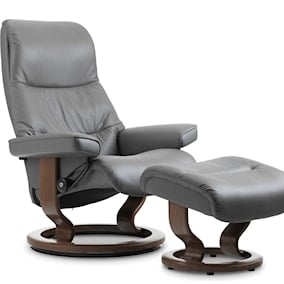 Large Reclining Chair with Classic Base