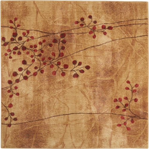 6'7"  Latte Square Rug