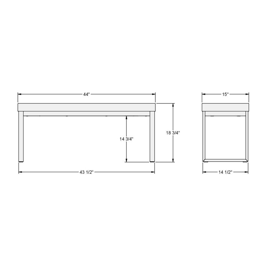 2-Seater Upholstered Bench