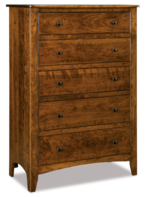 Transitional 5-Drawer Tall Chest