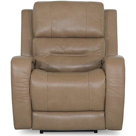 Washington Contemporary Wallhugger Power Recliner with Adjustable Headrest and Lumbar