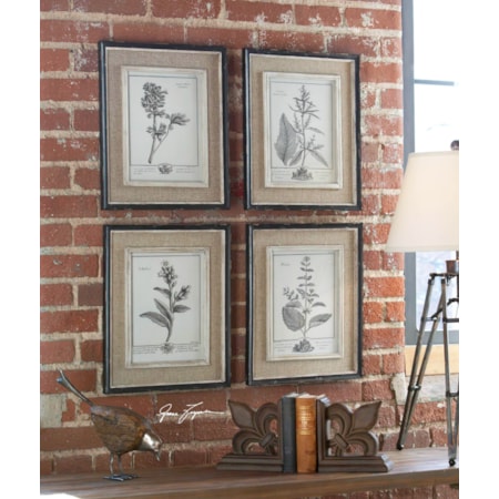 Casual Grey Study Framed Prints, S/4