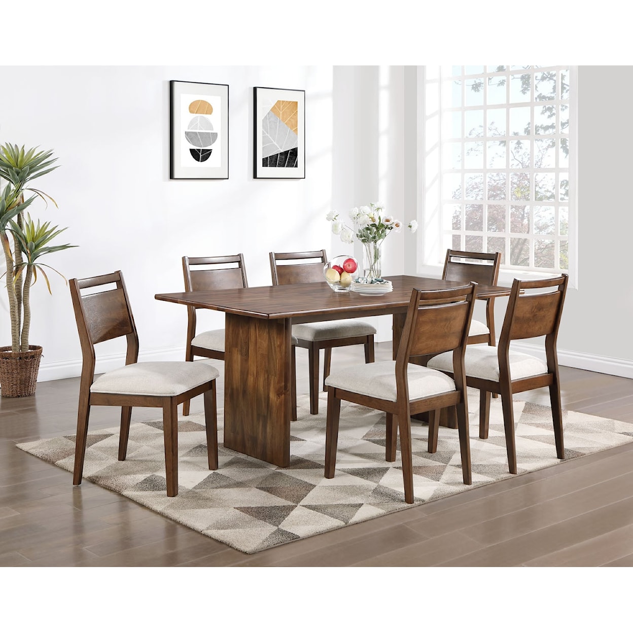 Holland House 1139 7-Piece Dining Set with Rectangular Table