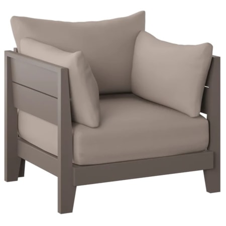 Tuxedo-Arm Club Chair