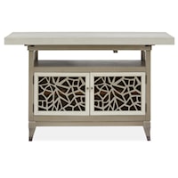 Contemporary Counter Height Table with Butterfly Leaf and Wine Storage