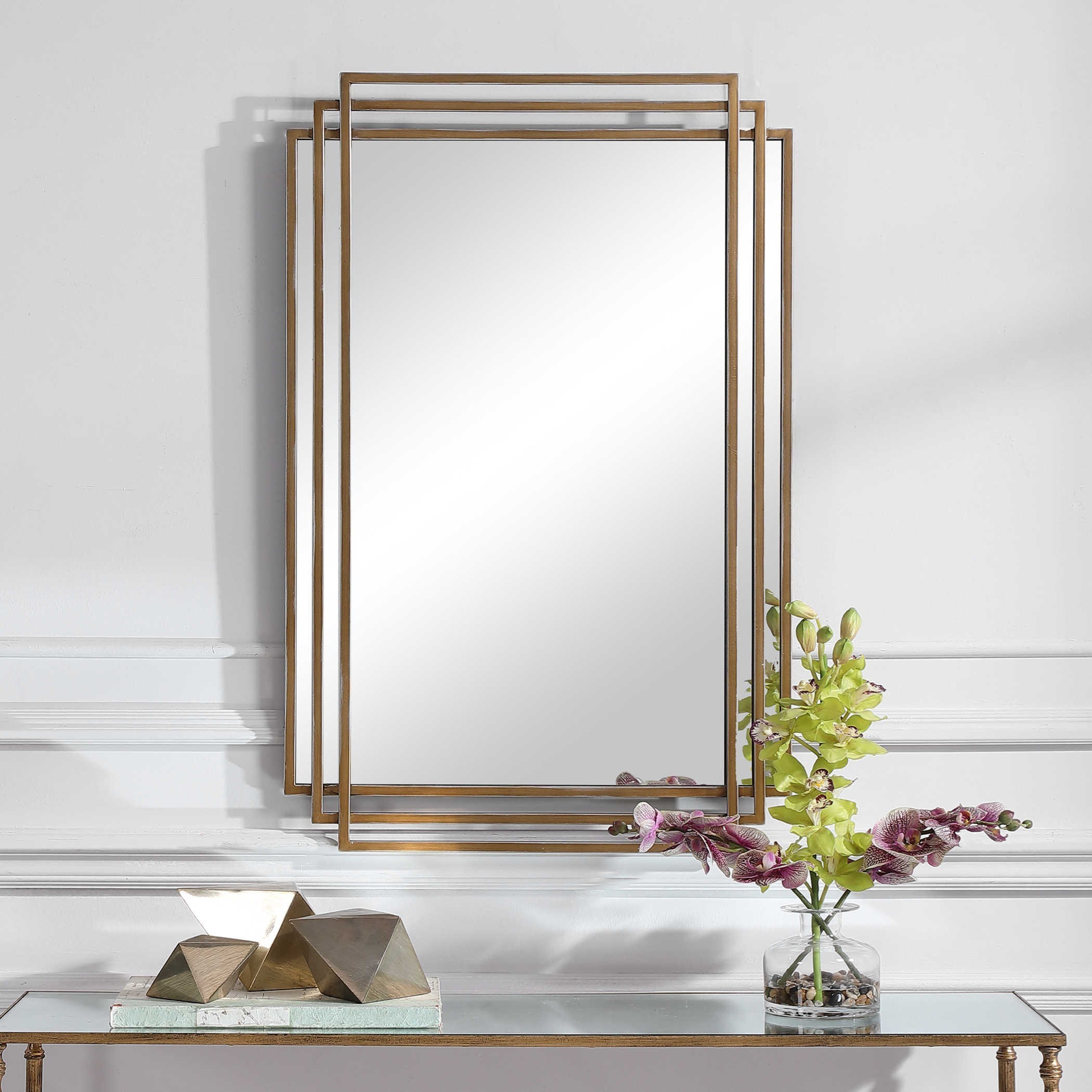 Uttermost Mirrors Amherst Brushed Gold Mirror