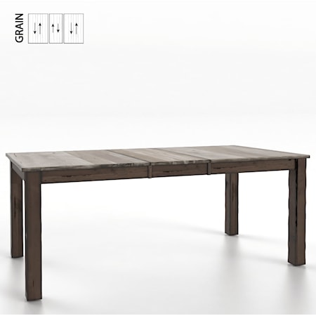 Rectangular wood table