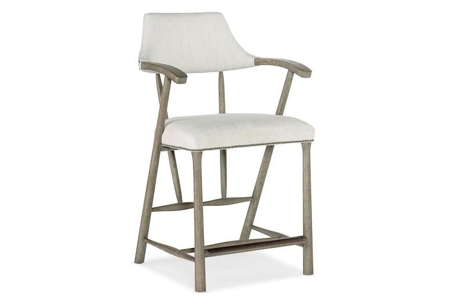 Linville Falls Counter Stool by Hooker Furniture at Malouf Furniture Co.