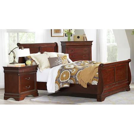 Traditional King Sleigh Bed