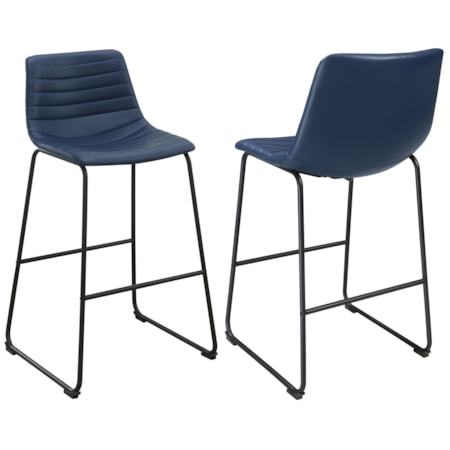 Counter Height Zuri Bar Stools Zuri 93310 ZURI BLUE BAR STOOL Day