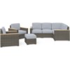 homestyles Boca Raton 4-Piece Outdoor Sectional and Chair Set