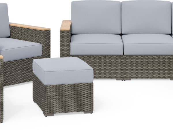 4-Piece Outdoor Sectional and Chair Set