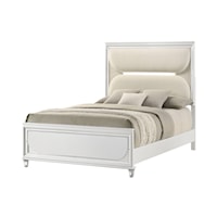 Eden Contemporary Upholstered Queen Bed with Built-in LED Lighting