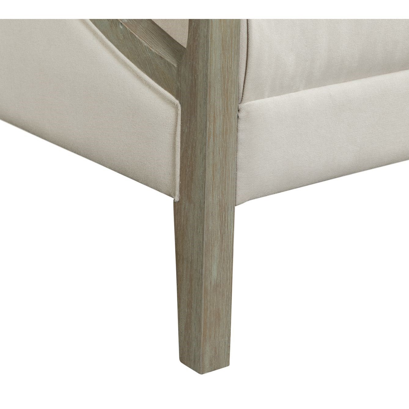 Elements International Hopkins- Accent Chair with White Wash Frame