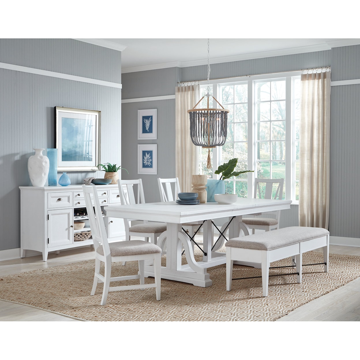 Magnussen Home Heron Cove Dining Upholstered Dining Bench