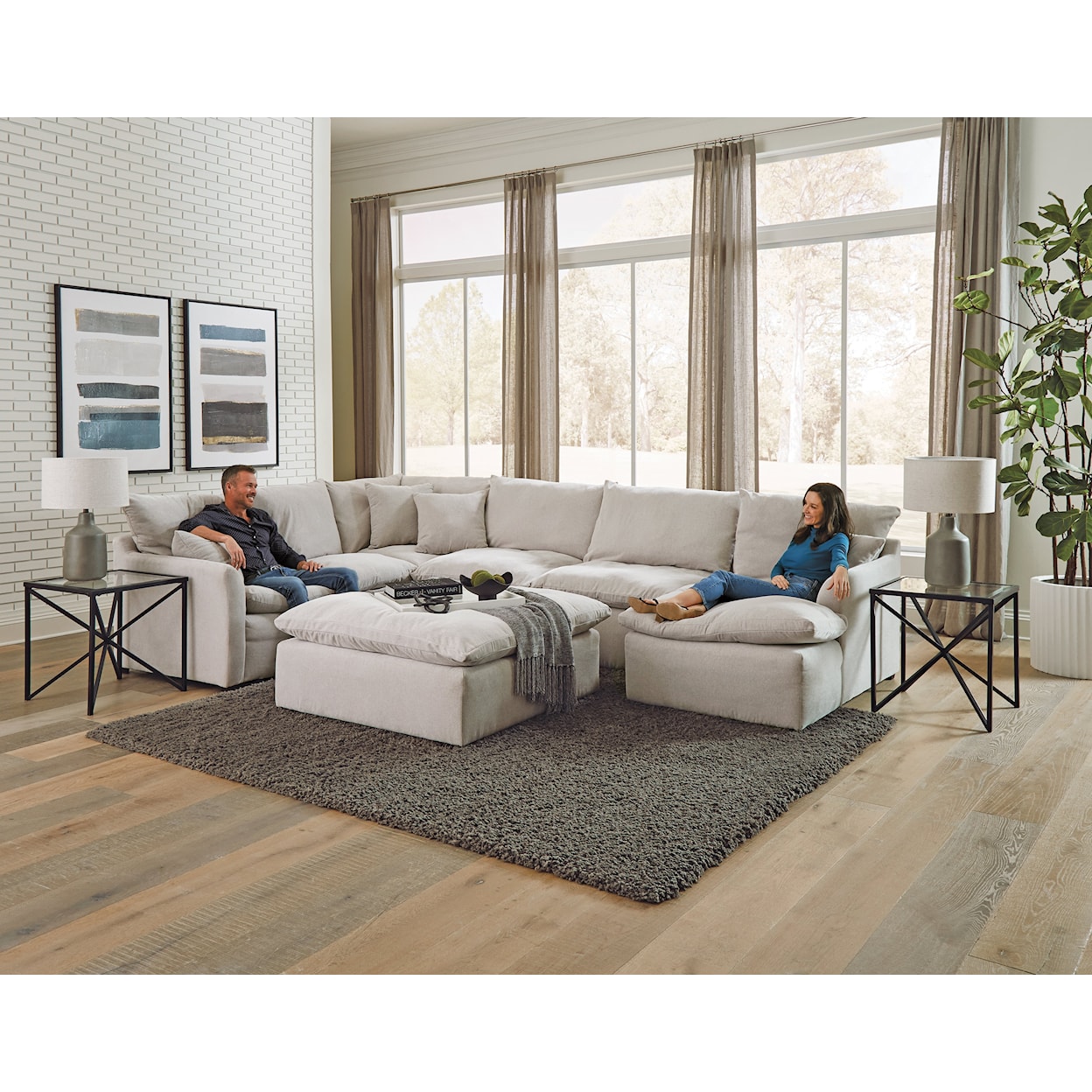 Carolina Furniture 1345 Harper 4-Piece Sectional Sofa