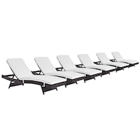 Chaise Outdoor Patio Set of 6