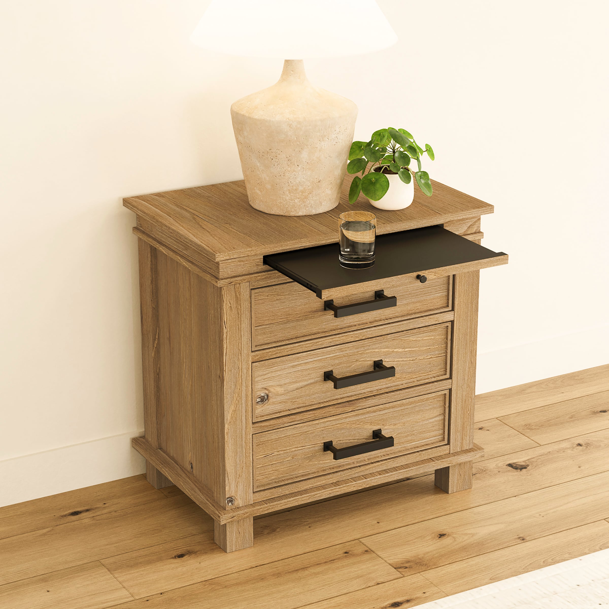 Umber Glacier Point 3-Drawer Nightstand