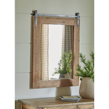 Lanie Antique Brown Accent Mirror