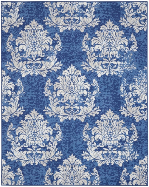 7' x 10' Navy Ivory Rectangle Rug