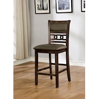 Transitional Counter Height Side Chair with Upholstered Seat