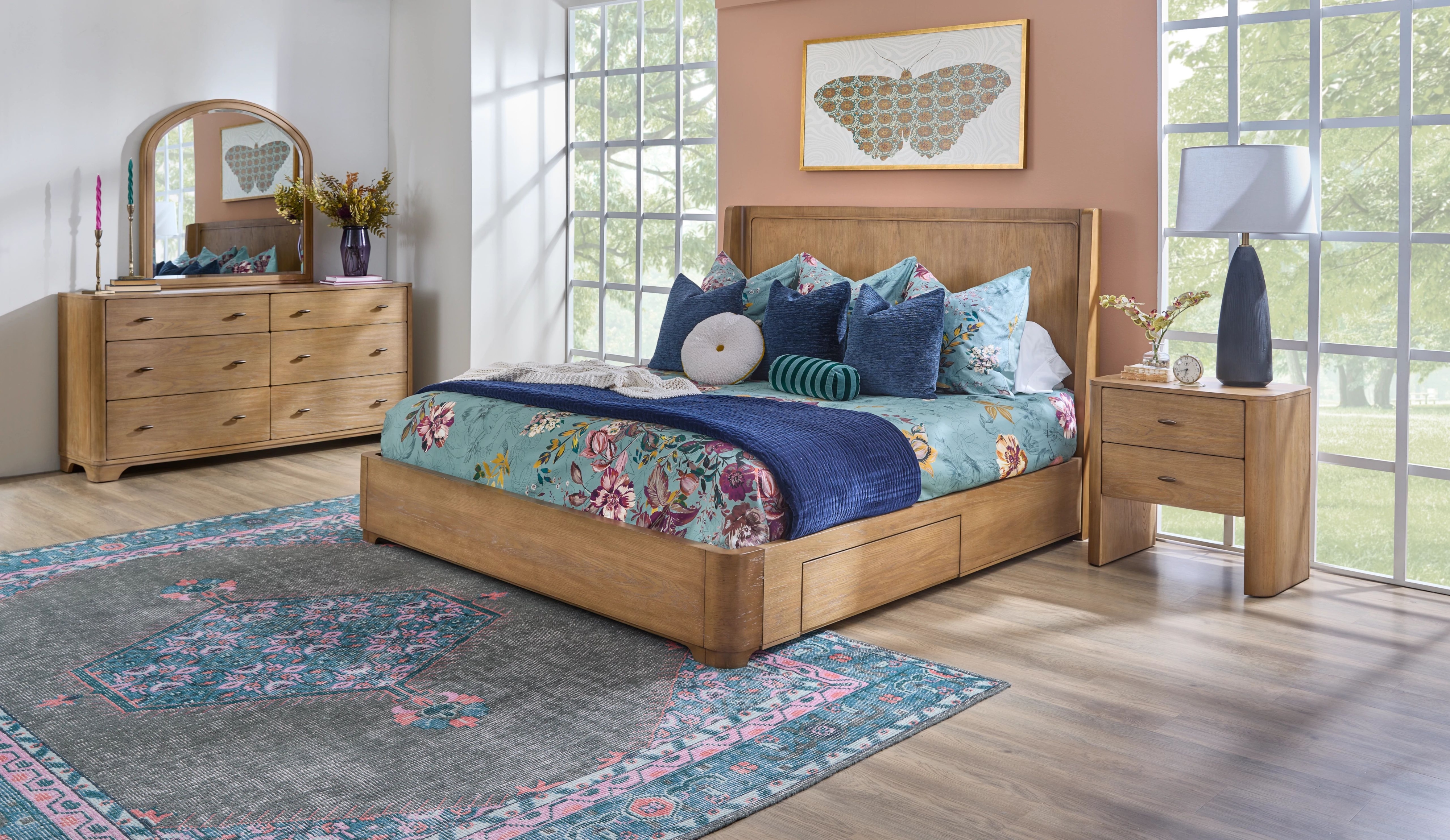 Flexsteel Statements Normandy King Panel Storage Bed