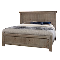 Transitional Rustic King Dovetail Bed