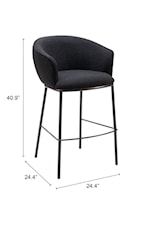 Zuo Essen Collection Contemporary Barstool