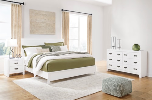 Queen Panel Bed, Dresser And Nightstand