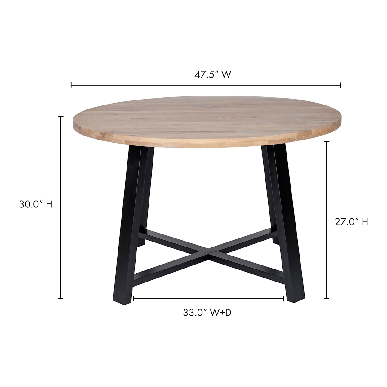 Moe's Home Collection Mila Mila Round Dining Table