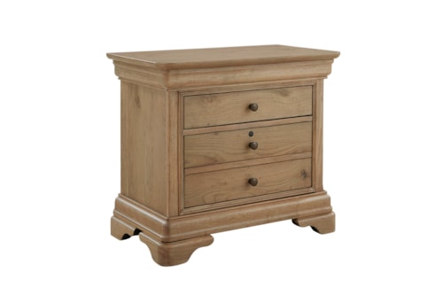 Traditional Liv360 Nightstand with Dual A/C Outlets and Pathway Lighting