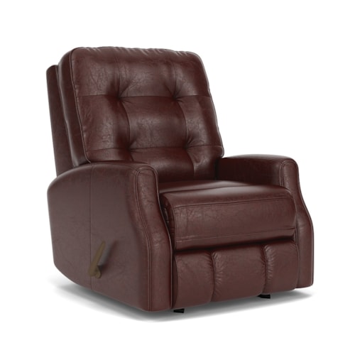 Button Tufted Manual Rocker Recliner