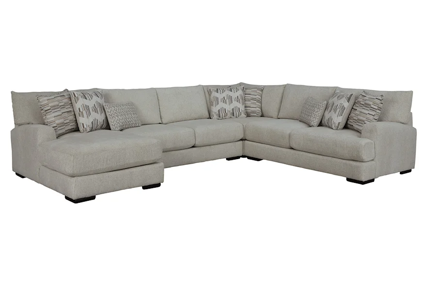 51 MARE IVORY 4-Piece Sectional with Left Chaise by VFM Signature at Virginia Furniture Market