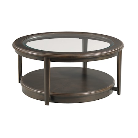 Round Coffee Table with Casters