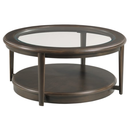 Round Coffee Table with Casters