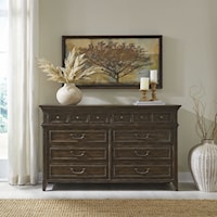 Traditional 8-Drawer Dresser with Felt-Lined Top Drawers