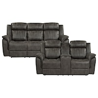 Transitional 2-Piece Reclining Living Room Set with