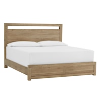 Contemporary California King Panel Bed with Dual USB Ports