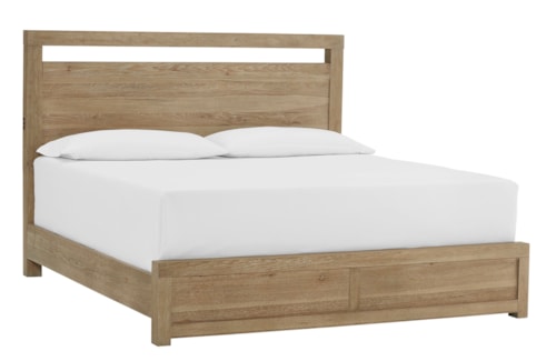 Contemporary Queen Panel Bed with Dual USB Ports