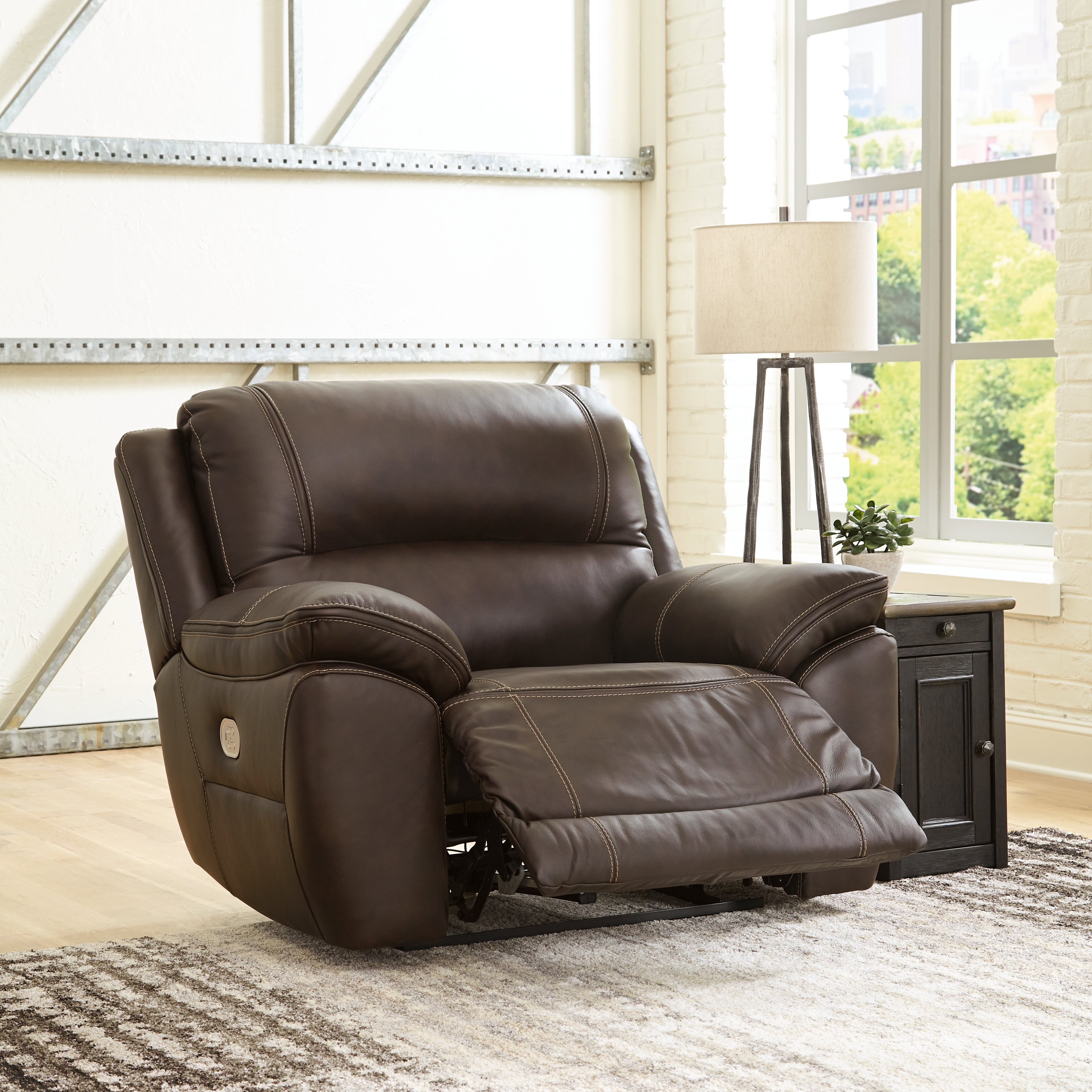 Signature Design by Ashley Dunleith Zero Wall Recliner W/Pwr Hdrst